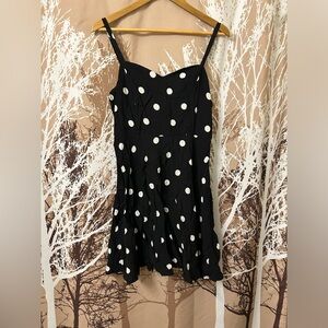 Old Navy Large Black and White Polka Dot Cami Dress